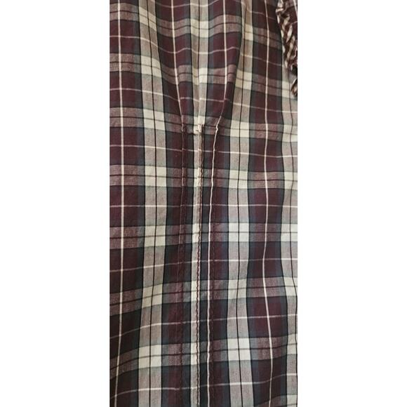 Marc O' Polo Womens Size 38 US Medium Plaid Top Button Up Split Neck - Picture 7 of 12